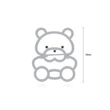 Load image into Gallery viewer, Simple and Cute Hollow Bear Brooch with Cubic Zirconia