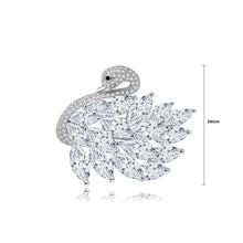 Load image into Gallery viewer, Elegant and Bright Swan Brooch with Cubic Zirconia