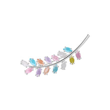 Load image into Gallery viewer, Simple and Fashion Leaf Brooch with Colorful Cubic Zirconia
