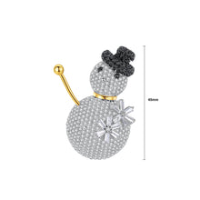 Load image into Gallery viewer, Fashion Bright Snowman Brooch with Cubic Zirconia