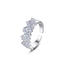 Load image into Gallery viewer, Simple Fashion Geometric Cubic Zirconia Adjustable Open Ring