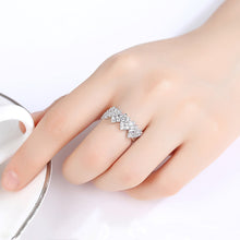 Load image into Gallery viewer, Simple Fashion Geometric Cubic Zirconia Adjustable Open Ring