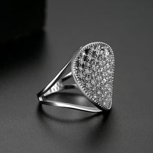 Load image into Gallery viewer, Fashion Simple Hollow Geometric Cubic Zirconia Adjustable Open Ring