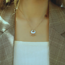 Load image into Gallery viewer, Fashion Simple Plated Rose Gold Safety Lock 316L Stainless Steel Pendant with Necklace