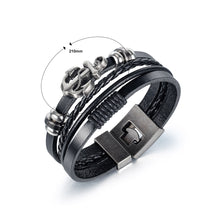 Load image into Gallery viewer, Fashion Personality Anchor Multi-layer Leather Bangle