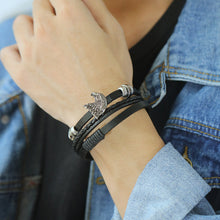 Load image into Gallery viewer, Fashion Personality Eagle Multilayer Leather Bangle