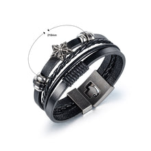 Load image into Gallery viewer, Fashion Simple Five-pointed Star Multilayer Leather Bangle