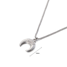 Load image into Gallery viewer, Simple Personality Moon 316L Stainless Steel Pendant with Necklace