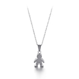 Simple and Cute Little Boy 316L Stainless Steel Pendant with Necklace
