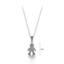 Load image into Gallery viewer, Simple and Cute Little Boy 316L Stainless Steel Pendant with Necklace