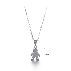 Simple and Cute Little Boy 316L Stainless Steel Pendant with Necklace