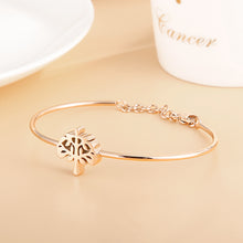 Load image into Gallery viewer, Fashion Simple Plated Rose Gold Tree Of Life 316L Stainless Steel Bangle