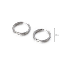 Load image into Gallery viewer, Simple and Fashion Geometric Carved Circle 316L Stainless Steel Earrings