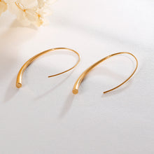 Load image into Gallery viewer, Simple Personality Plated Gold Geometric Lines 316L Stainless Steel Earrings