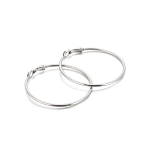 Simple Personality Geometric Circle 316L Stainless Steel Earrings