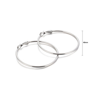 Simple Personality Geometric Circle 316L Stainless Steel Earrings