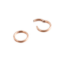 Load image into Gallery viewer, Simple and Delicate Plated Rose Gold Geometric Circle 316L Stainless Steel Stud Earrings