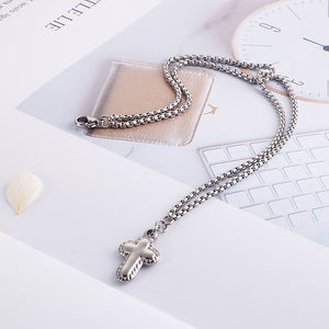 Simple Fashion Cross 316L Stainless Steel Double-layer Bracelet