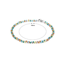 Load image into Gallery viewer, Simple Bohemian Geometric Color Crystal Beaded 316L Stainless Steel Double Bracelet