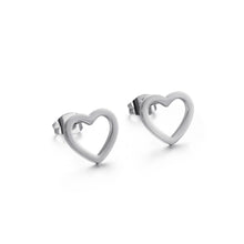 Load image into Gallery viewer, Simple and Romantic Hollow Heart-shaped 316L Stainless Steel Stud Earrings