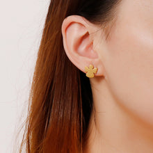 Load image into Gallery viewer, Fashion Simple Plated Gold Angel 316L Stainless Steel Stud Earrings