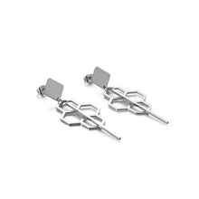 Load image into Gallery viewer, Simple Personality Geometric Diamond Tassel 316L Stainless Steel Earrings