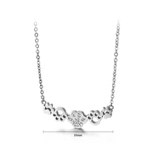 Load image into Gallery viewer, Simple and Cute Cat Paw Footprint 316L Stainless Steel Necklace with Cubic Zirconia