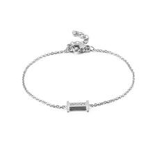 Load image into Gallery viewer, Simple Personality English Alphabet I 316L Stainless Steel Bracelet with Cubic Zirconia