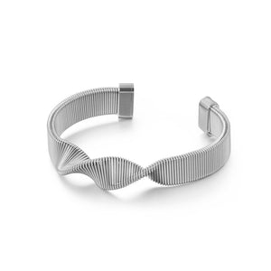 Fashion Personality Geometric Spiral Strap 316L Stainless Steel Bangle