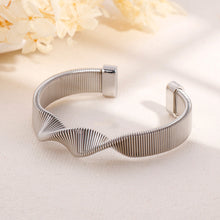 Load image into Gallery viewer, Fashion Personality Geometric Spiral Strap 316L Stainless Steel Bangle
