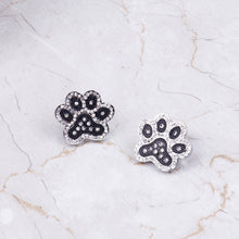 Load image into Gallery viewer, Simple and Cute Cat Claw Footprint 316L Stainless Steel Stud Earrings with Cubic Zirconia