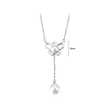 Load image into Gallery viewer, Fashion and Elegant Butterfly Tassel Imitation Pearl 316L Stainless Steel Pendant with Necklace