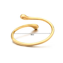 Load image into Gallery viewer, Simple and Fashion Plated Gold Geometric 316L Stainless Steel Bangle