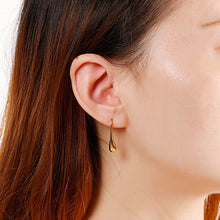 Load image into Gallery viewer, Simple and Fashion Plated Gold Water Drop-shaped 316L Stainless Steel Earrings