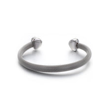 Load image into Gallery viewer, Simple and Romantic Heart Shaped 316L Stainless Steel Bangle
