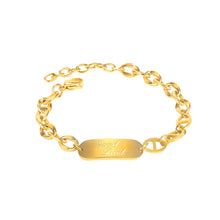Load image into Gallery viewer, Simple Temperament Plated Gold Geometric 316L Stainless Steel Bracelet