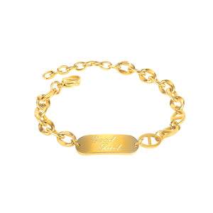 Simple Temperament Plated Gold Geometric 316L Stainless Steel Bracelet