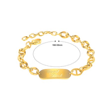 Load image into Gallery viewer, Simple Temperament Plated Gold Geometric 316L Stainless Steel Bracelet