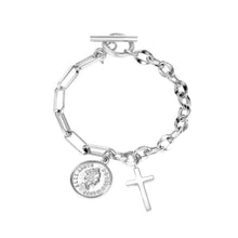Load image into Gallery viewer, Fashion Creative Cross Coin 316L Stainless Steel Bracelet