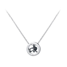 Load image into Gallery viewer, Fashion and Elegant Geometric Round Black Elephant 316L Stainless Steel Pendant with Necklace