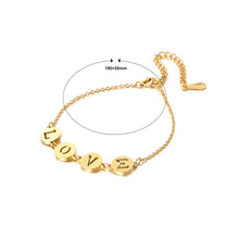 Load image into Gallery viewer, Fashion and Elegant Plated Gold Geometric Round Love 316L Stainless Steel Bracelet