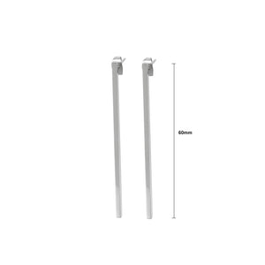 Simple Temperament Geometric Vertical Bar 316L Stainless Steel Earrings