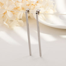 Load image into Gallery viewer, Simple Temperament Geometric Vertical Bar 316L Stainless Steel Earrings