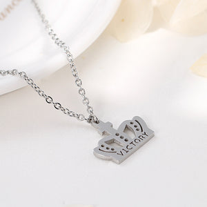 Fashion Creative Crown 316L Stainless Steel Pendant with Necklace