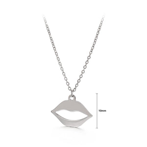 Fashion Creative Lips 316L Stainless Steel Pendant with Necklace