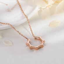 Load image into Gallery viewer, Fashion Creative Plated Rose Gold Geometric 316L Steel Pendant with Necklace