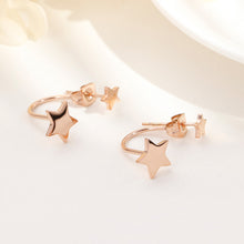 Load image into Gallery viewer, Simple Personality Plated Rose Gold Star 316L Stainless Steel Stud Earrings