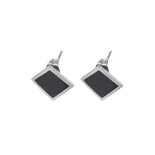 Load image into Gallery viewer, Simple and Fashion Geometric Diamond 316L Stainless Steel Stud Earrings
