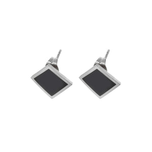 Simple and Fashion Geometric Diamond 316L Stainless Steel Stud Earrings