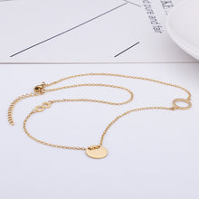Load image into Gallery viewer, Fashion and Simple Plated Gold Geometric Round Infinity Symbol 316L Stainless Steel Necklace